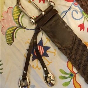 Michael Kors Braided Leather Belt EUC